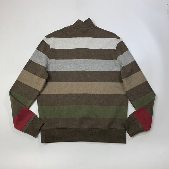 Cremieux Sweater Mens S Small Cotton Classics Striped 1/4 Zip Pullover Rugby - Picture 8 of 10